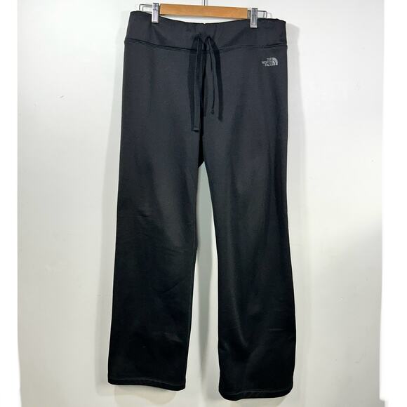 The North Face Women L Black Sweat Pants THICK Wide Leg Activewear - Picture 1 of 8